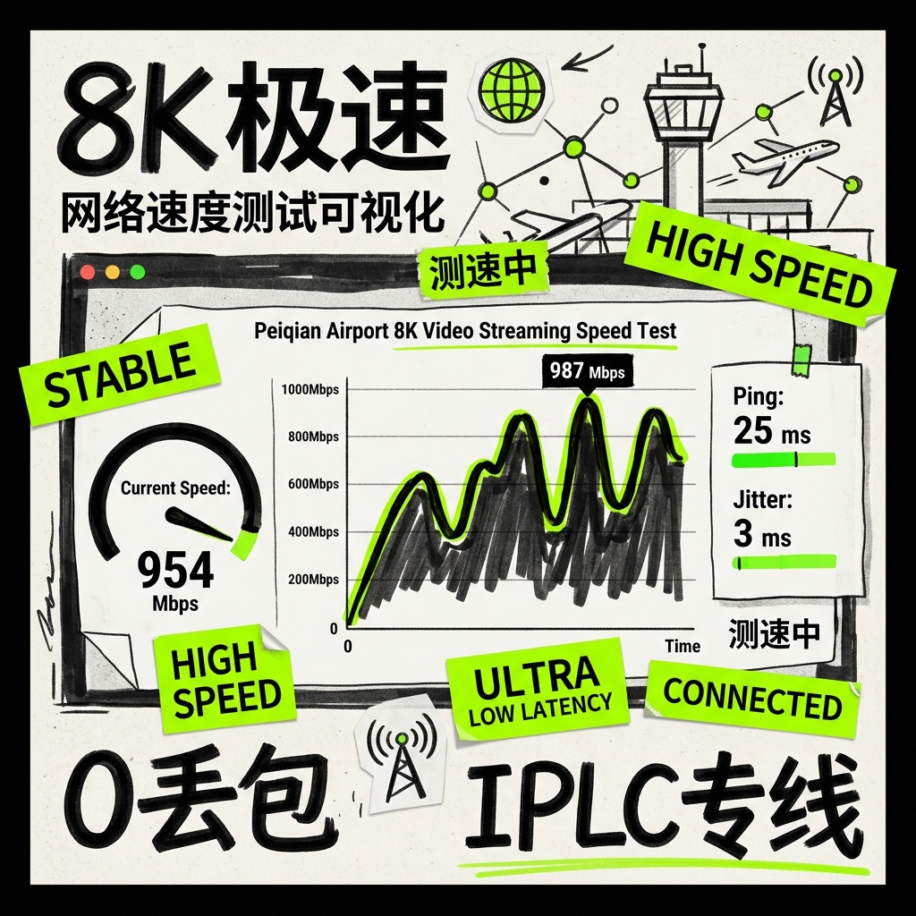 赔钱机场速度测试 - 8K极速0丢包